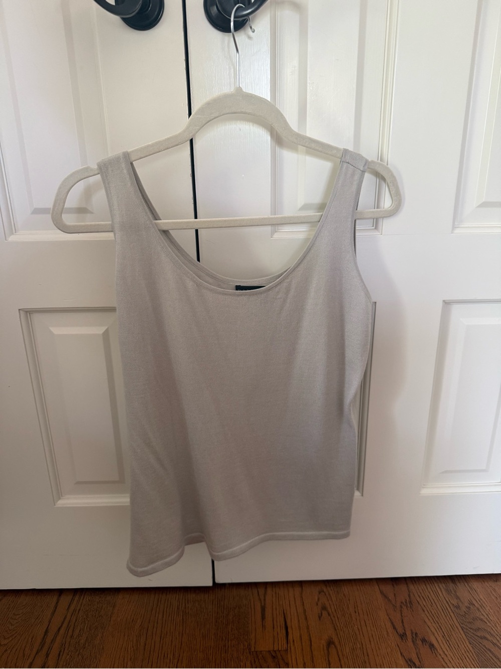 Ralph Lauren Black Label Light Gray Scoop Neck Cashmere Tank